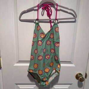 Planet Sea Kids One Piece Polka Dot Halter Swim Suit - Size Children's 16